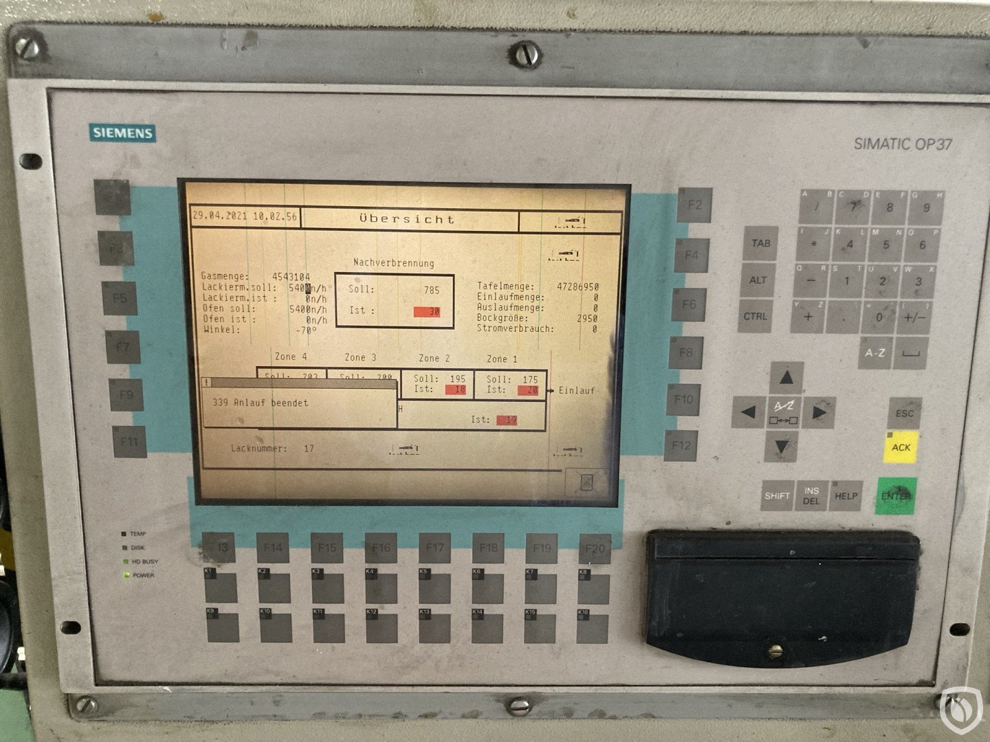 Mailander 430 línea de barnizado con horno de túnel LTG de 30 metros y post-quemador