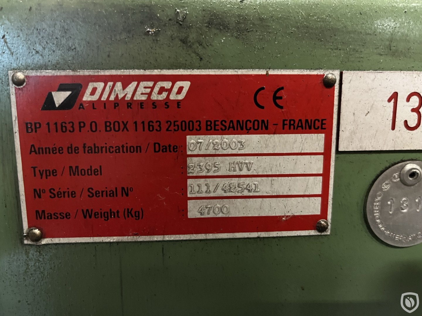 DIMECO línea de corte transversal