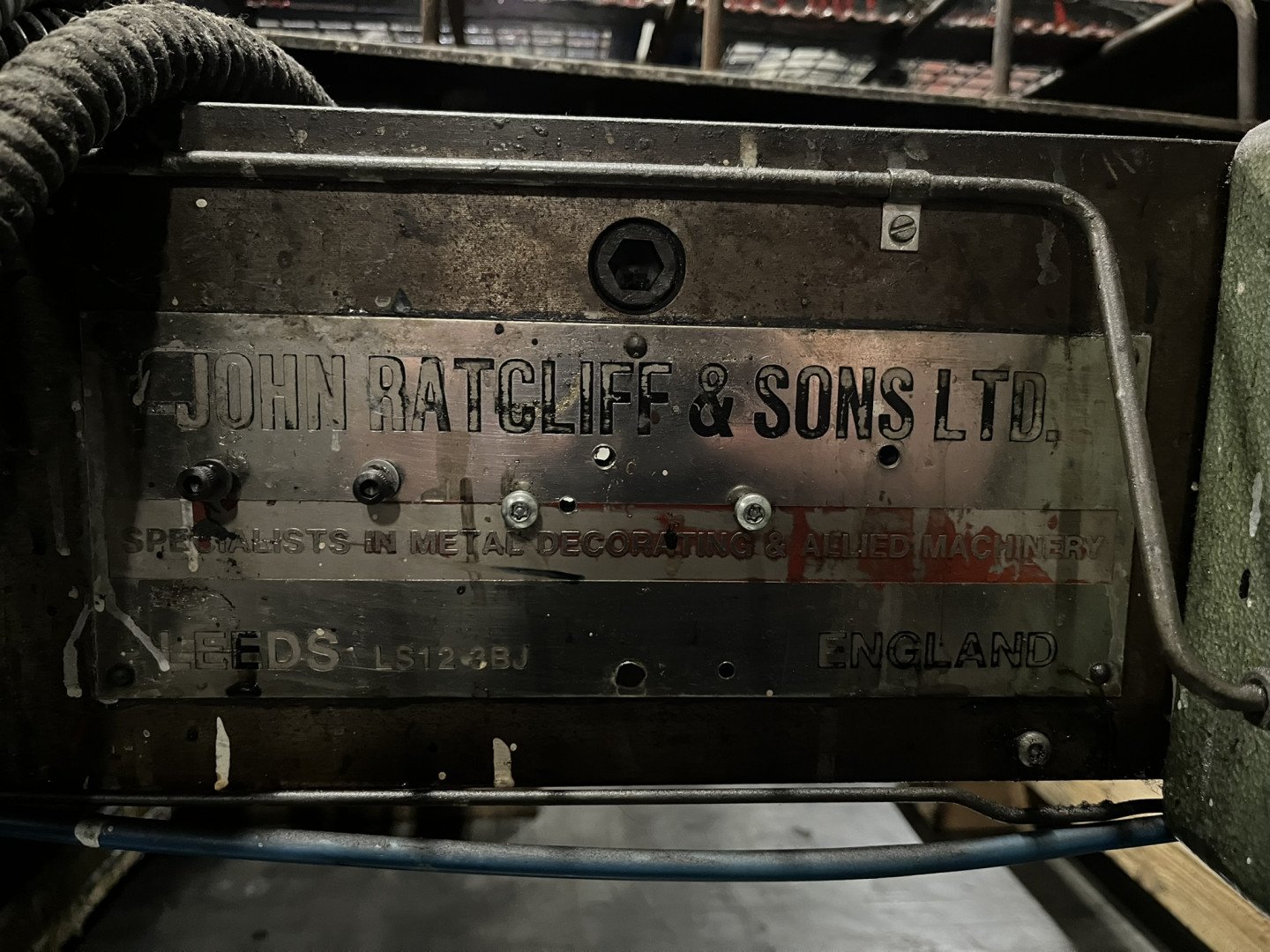 machine plate