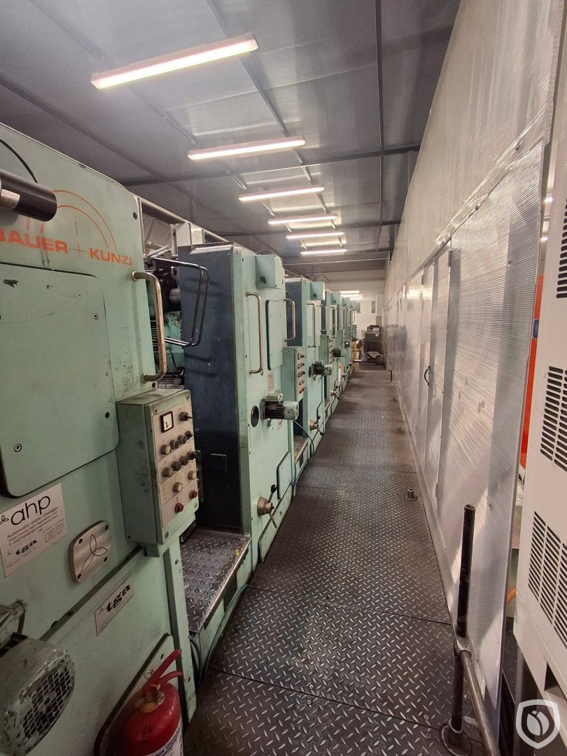 Bauer+Kunzi 6-colour printing line with 27 meter tunnel-oven